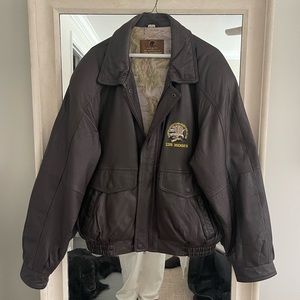 Leather Bomber Jacket